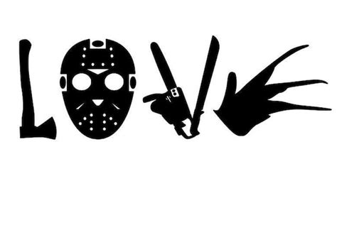 Horror Movie Love Vinyl Decal Etsy