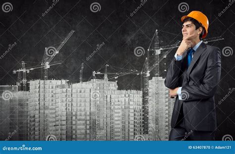 Male Engineer Stock Photo Image Of Building Confident 63407870
