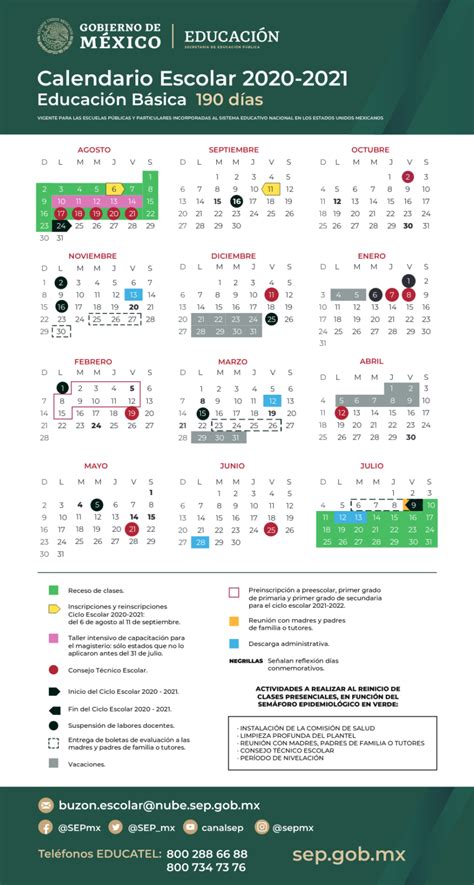 Consulta Aquí El Calendario Escolar 2021 De La Sep N