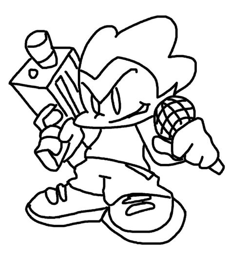 Pico Friday Night Funkin 2 Coloring Page Coloring Home