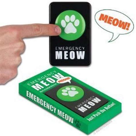 Accoutrements Emergency Meow Button Toys And Games Cat