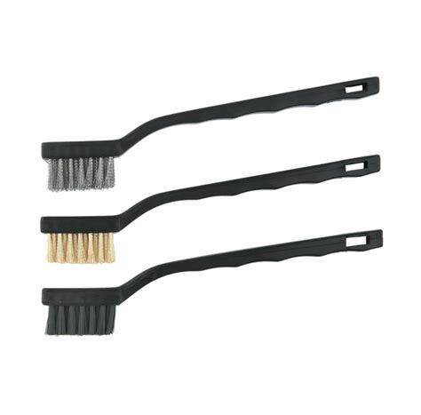 3pc Brass Wire Brush Set Kiwi 3d