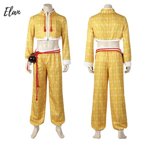 Jamie Street Fighter Cosplay Costume For Adults Yellow Battle Suit