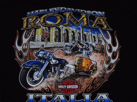 harley davidson mens black t shirt xl rome italy chariot races circus maximus 1810227629