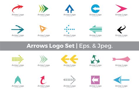 Arrows Logo Set Graphic By Guardesign · Creative Fabrica