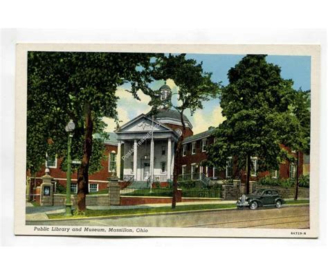 Public Library And Museum Massillon Ohio Vintage Postcard