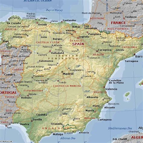 Geographical Map Of Spain And Informations About Barcelona City