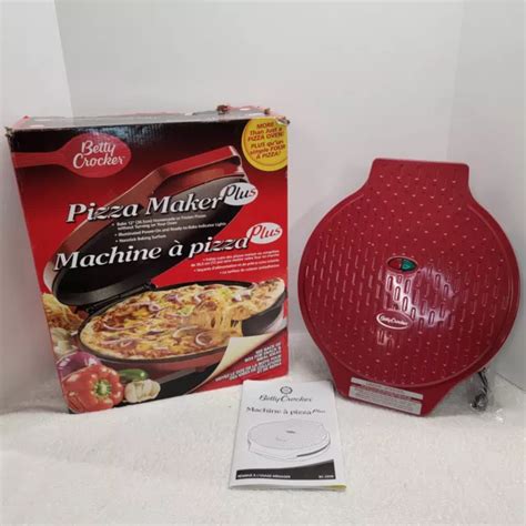 Betty Crocker Pizza Maker Plus 12 Nonstick Red Bc 2958cr New In Box