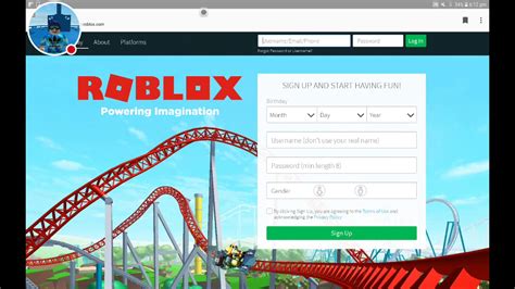 How To Sign Up A Roblox Account Youtube
