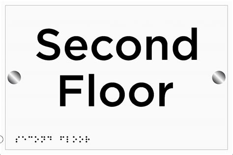 Second Floor Sign Braille Signs