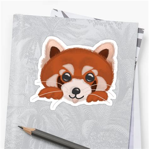 Red Panda Sticker By Designsbyemma Redbubble
