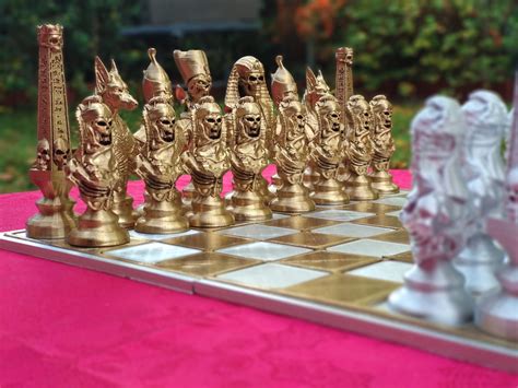 New Special Chess Ancient Egyptian Chess Set Gold And Etsy Uk