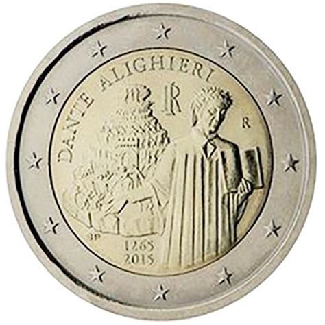2 Euro Italia 2015 Dante Alighieri Italia Euro Commemorativi Monete