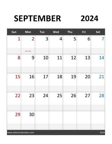 September 2024 Calendar Printable Free Pdf Monthly Calendar