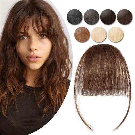 Hairro Clip In Bangs Human Hair Extensions Real Clip On
