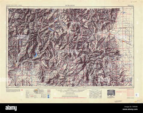 Durango Colorado Map Hi Res Stock Photography And Images Alamy