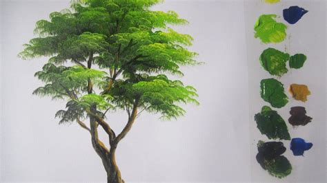 How To Paint A Tree In Acrylics Lesson 5 Acrylic Painting Trees