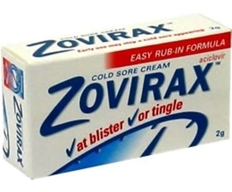 Zovirax Cold Sore Cream 2g Selles Medical