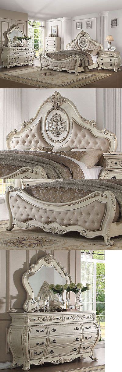 Bedroom Sets 20480 New Traditional Antique White 5 Pieces Bedroom