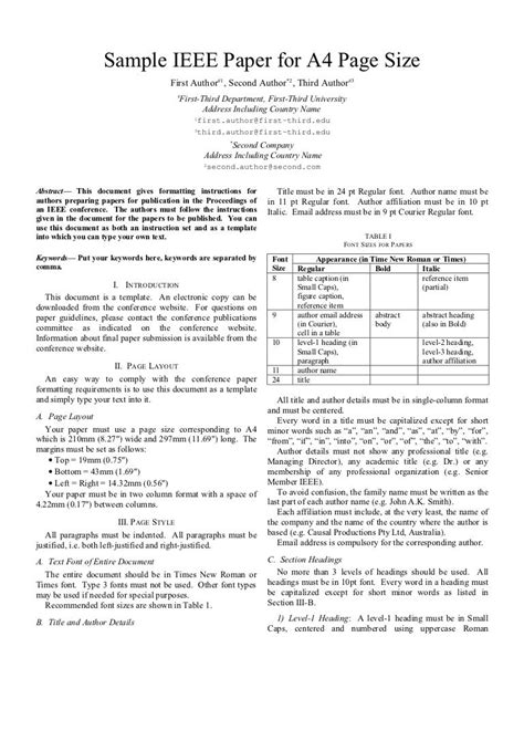 Ieee Paper Format