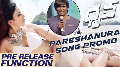 lyricist about pareshanu ra song dhruva pre release function ram charan youtube