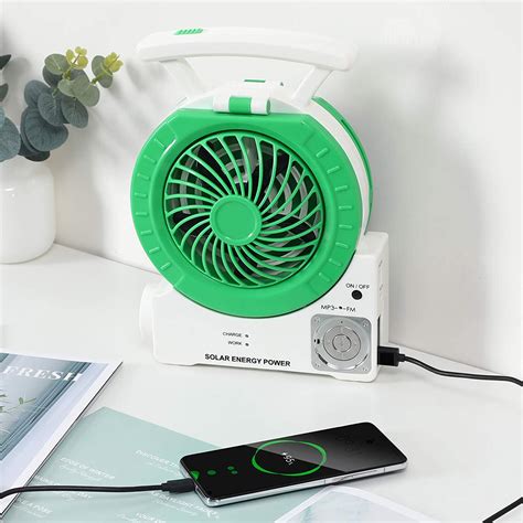 Haoxiong Zhang Solar Power Rechargeable Multifunctional Cooling Fan And