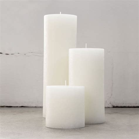 Textured Pillar Candle Collection Pepperwhites By Tara Dennis