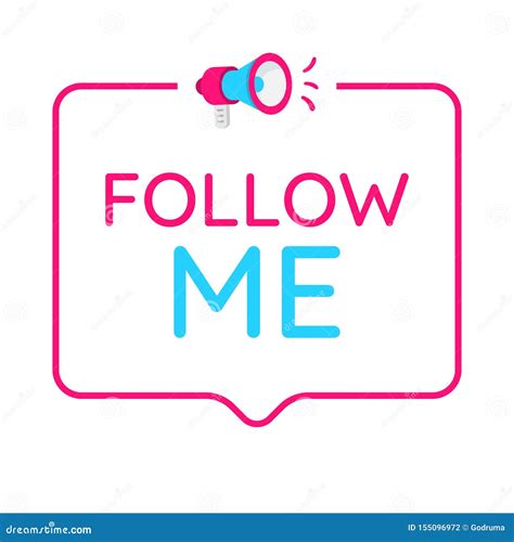 Follow Me Badge Icon Logo Concept For Social Media Stock Vector