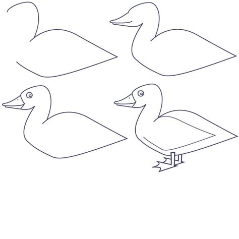 How To Draw A Simple Duck Step By Step