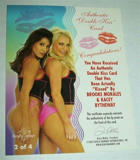 2003 Brooke Morales And Kacey Bytheway Dual Kissed Jumbo Bench Warmer