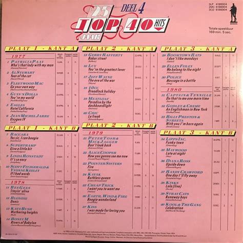 25 Jaar Top 40 Hits Deel 4 1977 1978 Diverse Artiesten Cd Album
