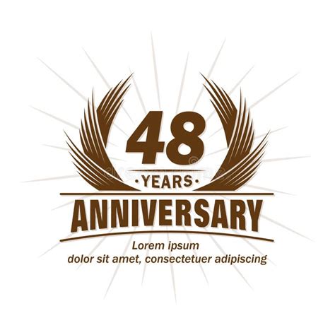 48 Years Anniversary Elegant Anniversary Design 48th Years Logo