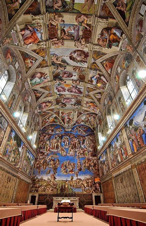 The Sistine Chapel Ceiling Painted By Michelangelo Between 1508 And