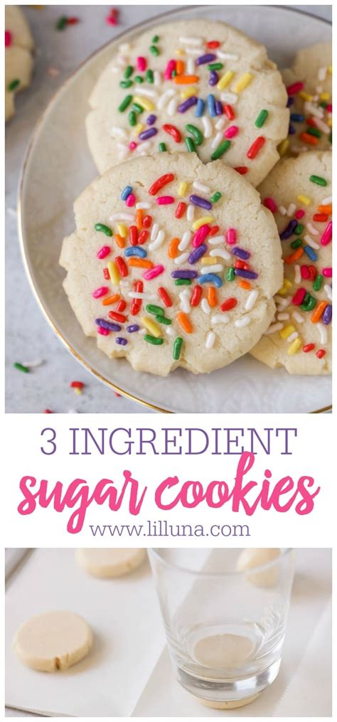 3 Ingredient Sugar Cookie Recipe So Easy Lil Luna