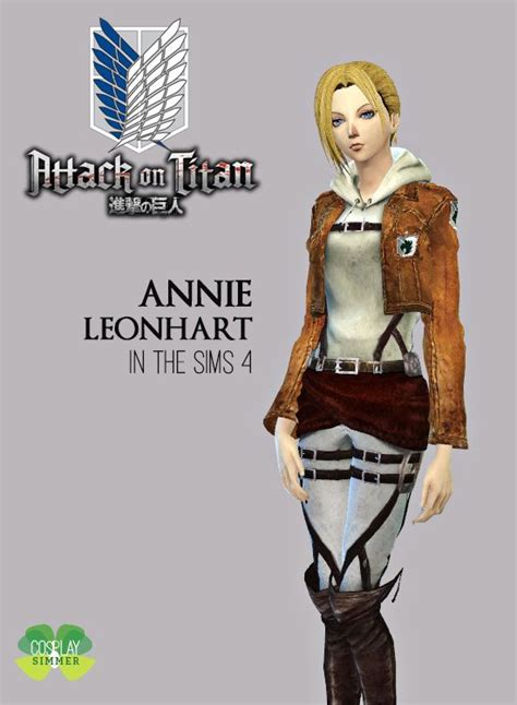 Attack On Titan Annie Leonhart Cosplay Set For The Sims 4