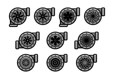 Turbocharger Vector Icons 126433 Vector Art At Vecteezy