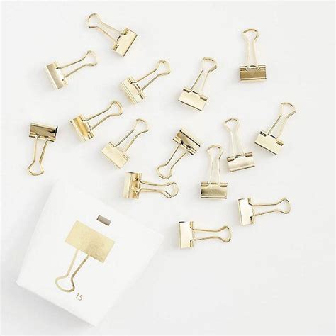 Gold Binder Clip Set Paper Source Binder Clips Cute Ts For