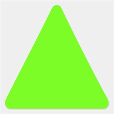 Bright Green Triangle Sticker Zazzle