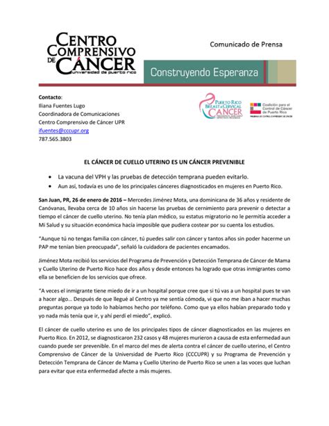 Cp Cancer Cuello Uterino Centro Comprensivo De C Ncer De La