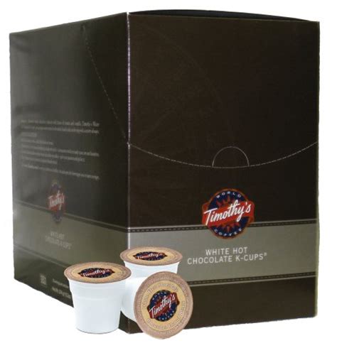 sale timothy s world coffee white hot chocolate 22 count k cups for keurig brewers pack of 2