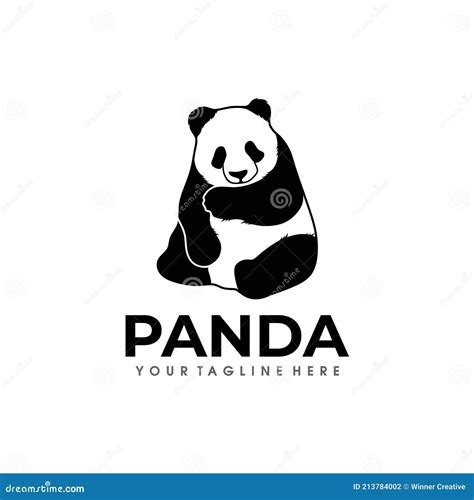 Panda Logo Design Vector Illustration Stock Vector Illustration Of Cartoon Mammal