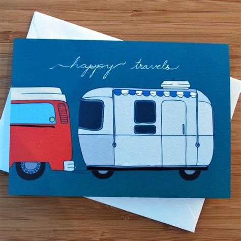Happy Travels Greeting Card Blank Inside Etsy Blank Cards Greeting
