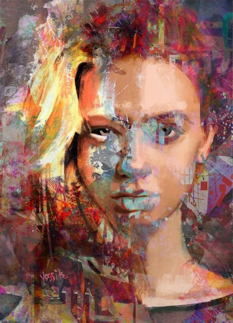 Perfection 2018 Acrylic Painting By Yossi Kotler Portrait Painting