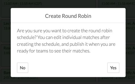 Create A Tournament Part 2 Set Up The Round Robin Schedule Web Guide