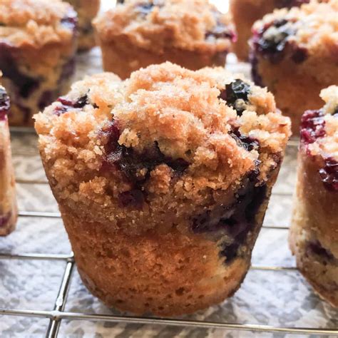 Blueberry Muffins With Streusel Topping Encharted Cook