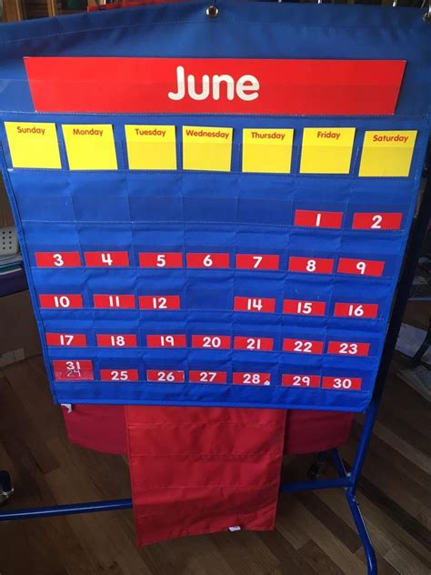 Lakeshore Learning Pocket Chart Stand With Calendar And Pocket Folders