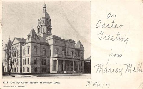 Waterloo Iowa Court House Street View Antique Postcard K63767 Ebay