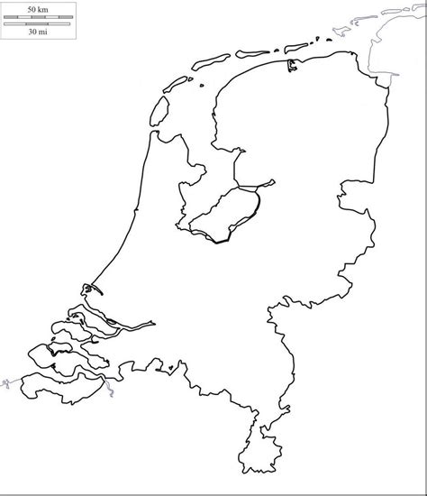 Blanco Kaart Van Nederland Schetskaart En Vectorkaart Van Nederland
