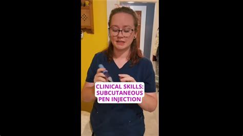 subcutaneous pen injection clinical skills level up rn youtube