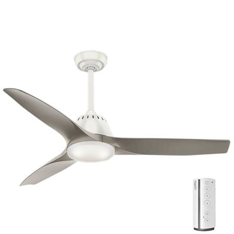 Most of them can match the interior décor of your home. Casablanca Wisp 52 in. LED Indoor Fresh White Ceiling Fan ...